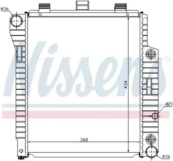 Радіатор MB SLK R 170(96-)SLK 200(+)[OE 170 500 04 02] NISSENS 62654