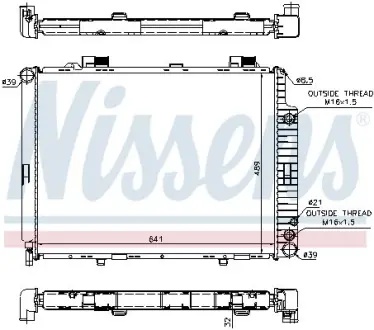 Радіатор системи охолодження NISSENS 62691A