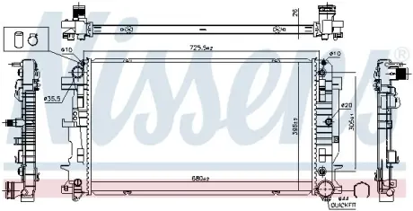 Радіатор системи охолодження NISSENS 627062