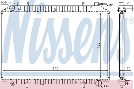 Радіатор NS SERENA(95-)1.6 i 16V(+)[OE 21400-7C700] NISSENS 62976A