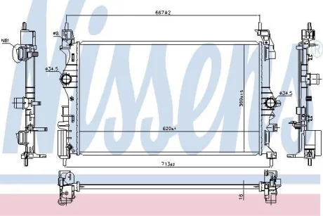 Радіатор OPEL CORSA E (14-) 1.0 i TURBO NISSENS 630783