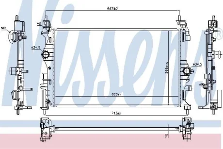Радіатор OPEL CORSA E (14-) 1.4 i 16V TURBO NISSENS 630786