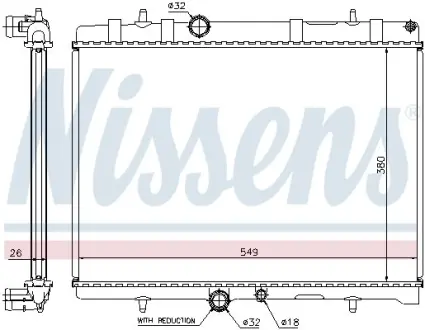 Радіатор системи охолодження NISSENS 63607A
