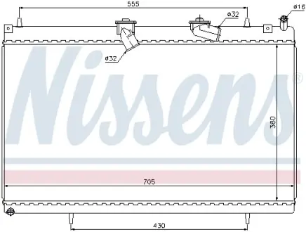 Радіатор системи охолодження NISSENS 63619