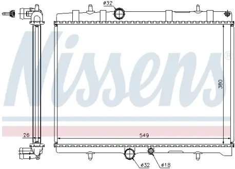 Радіатор охолоджування NISSENS 63689A