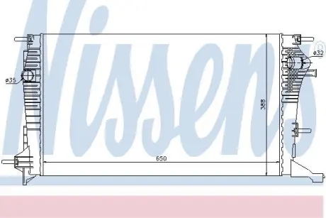 Радіатор системи охолодження NISSENS 637607