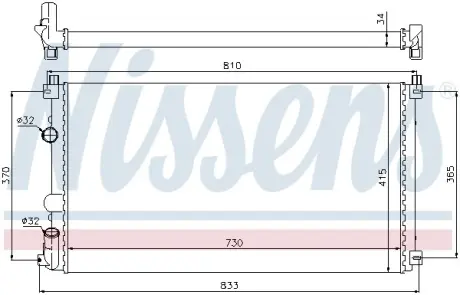 Радіатор системи охолодження NISSENS 63819