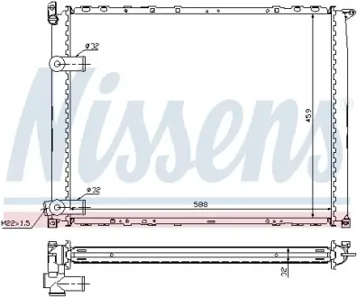 Радіатор RN SAFRANE I(92-)2.0 i 12V(+)[OE 77 01 035 721] NISSENS 63943A