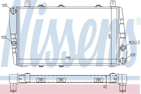 Радіатор системи охолодження NISSENS 64011