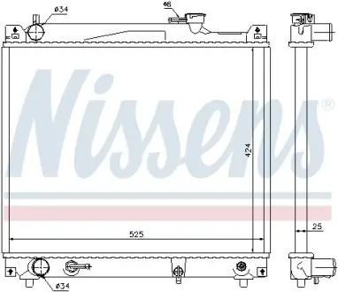 Радіатор системи охолодження NISSENS 64159