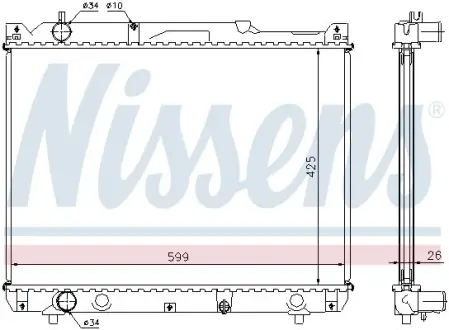 Радіатор охолодження двигуна First Fit NISSENS 64196A