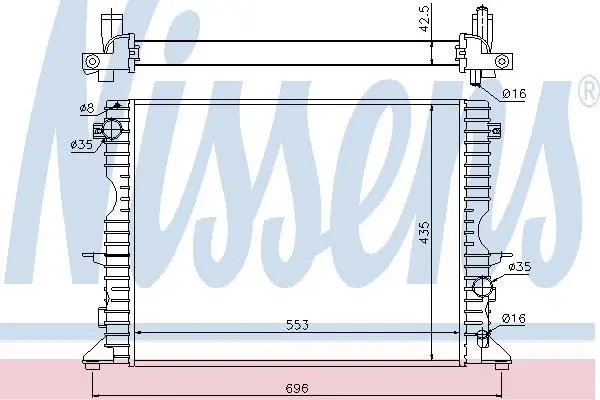 Радіатор охолодження двигуна First Fit NISSENS 64311A (фото 1)