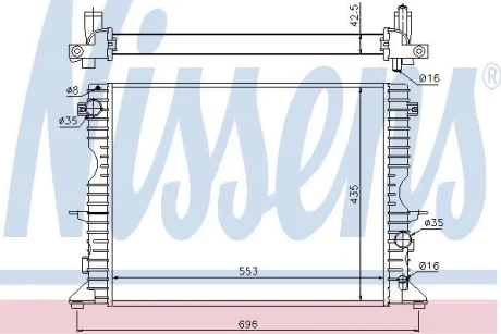 Радіатор охолодження двигуна First Fit NISSENS 64311A