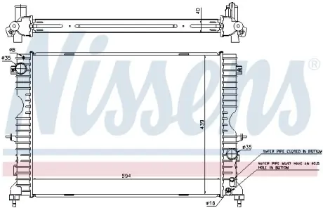 Радіатор охолодження двигуна First Fit NISSENS 64312A