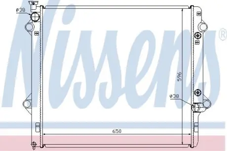 Радіатор TY LAND CRUISER 120(02-)3.0 TD(+)[OE 16400-30140] NISSENS 646806