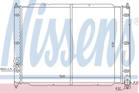 Радіатор охолодження двигуна NISSENS 65239