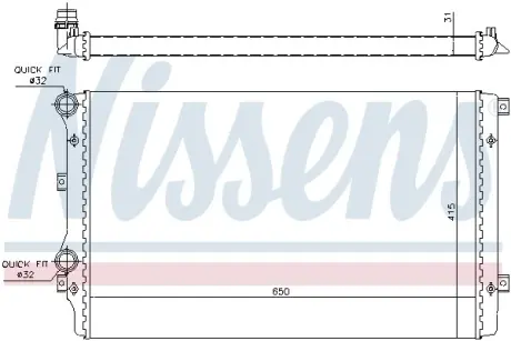 Радіатор системи охолодження NISSENS 65280A