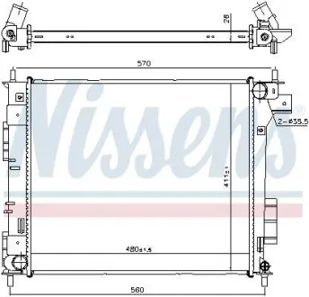Радіатор KIA SOUL II (PS) (13-) 1.6 CRDi NISSENS 666204