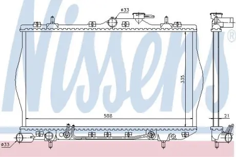 Радіатор охолоджування NISSENS 670011