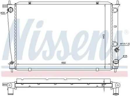 Радіатор системи охолодження NISSENS 67039