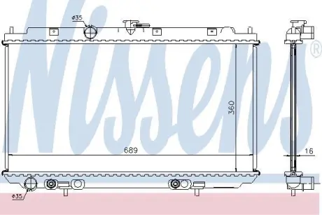 Радіатор охолоджування NISSENS 67347A