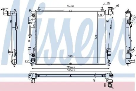 Радіатор системи охолодження NISSENS 675012