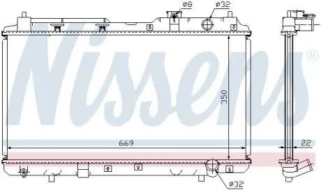 Радіатор охолоджування NISSENS 68101A