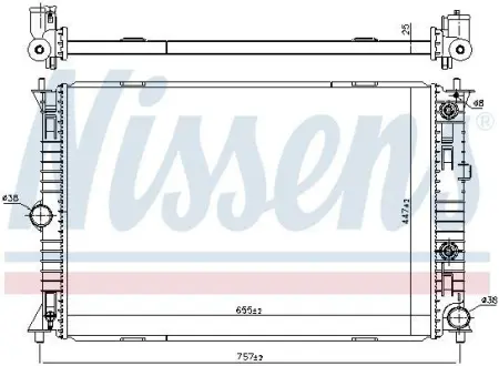 Радіатор охолодження двигуна NISSENS 68541