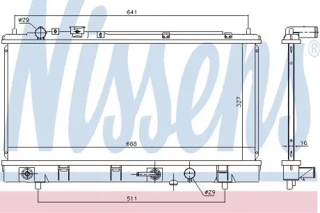 Радіатор MZ 323(98-)1.6 i 16V(+)[OE FS8M-15-200B] NISSENS 69463