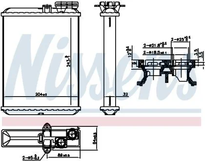 Радиатор обогревателя NISSENS 707102