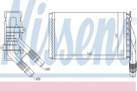 Радіатор системи опалення салона NISSENS 72985