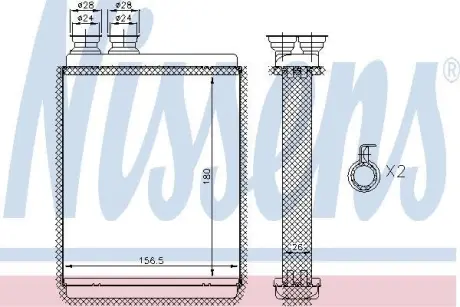 Радіатор салону NISSENS 72986