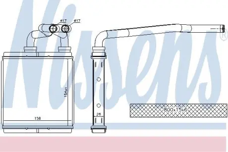 Радіатор пічки First Fit NISSENS 73675