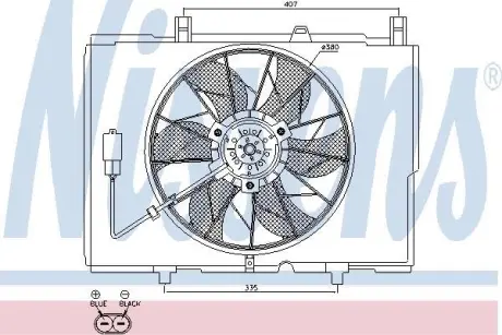 Вент-р MB C W 202(93-)C 180(+)[OE 000 540 15 88] NISSENS 85489
