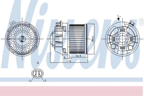 Вентилятор PEUGEOT 207 (WA, WC, WD, WK) (06-) 1.4 HDi NISSENS 87257