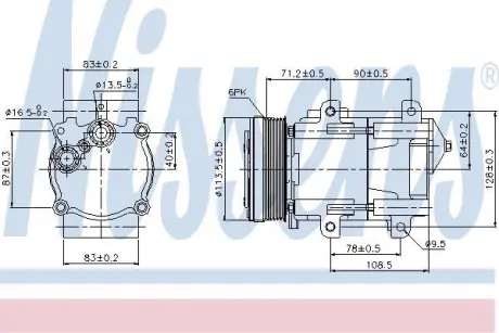 Компресор кондиціонера NISSENS 89046
