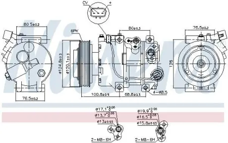 Компресор кондиціонера NISSENS 890651