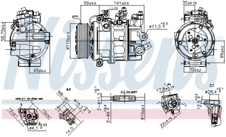 Компресор кондиціонера NISSENS 890755