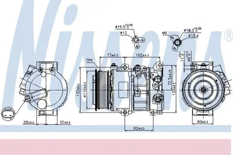 Компресор кондиціонера NISSENS 89516