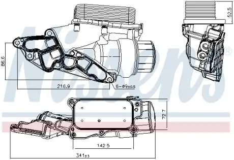 Радіатор охолодження оливи NISSENS 90933