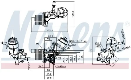 Масляный Радіатор VAUXHALL CORSA D (06-) 1.4 i 16V TURBO NISSENS 91161