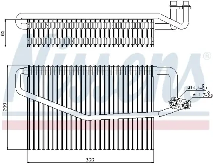 Випарник MB C W 203(00-)C 160(+)[OE 203 830 01 58] NISSENS 92173