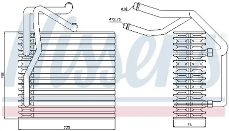 Випарник PT PARTNER(96-)1.1 i(+)[OE 6444.B9] NISSENS 92205