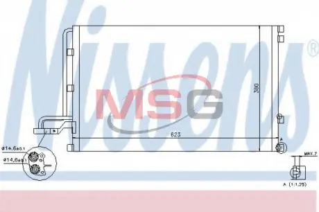 Конденсер VOLVO C 30(06-)2.4 i 20V(+)[OE 30647931] NISSENS 940087