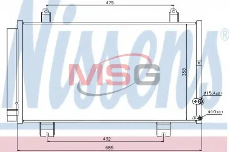 Конденсер кондиціонера NISSENS 940261