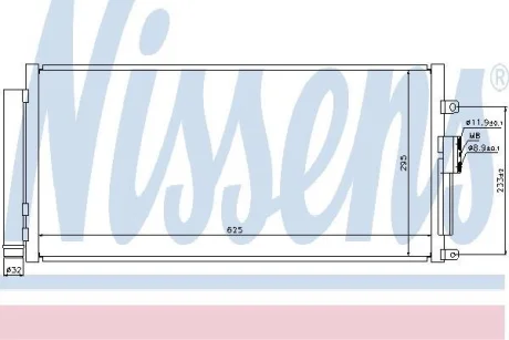 Конденсер FT 500(07-)1.4 i ABARTH[OE 51819064] NISSENS 940291