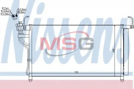 Конденсер HY H1(07-)2.4 i 16V(+)[OE 976064H200] NISSENS 940350