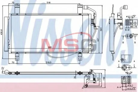 Радіатор кондиціонера NISSENS 940352