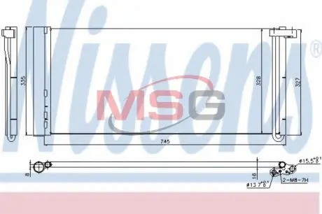 Радиатор кондиционера в сборе NISSENS 940358
