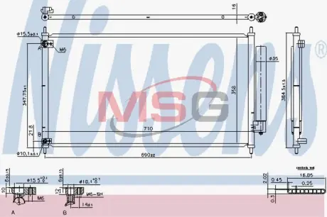 Радіатор кондиціонера NISSENS 940466